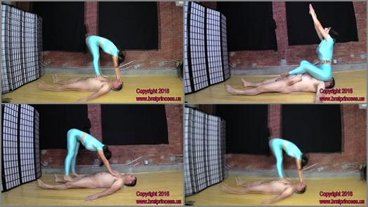 Brat Princess 2  Alexa  Practices Yoga with Human Mat preview
