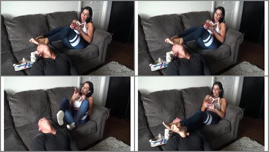 Foot Sniffing – Goddess Zephy – your face = My Foot Rest