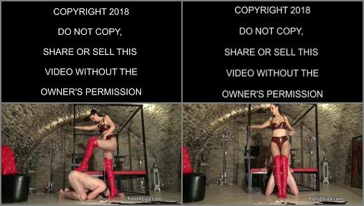 Femdom –  Fetish Liza Clips – Red Boots Fucking