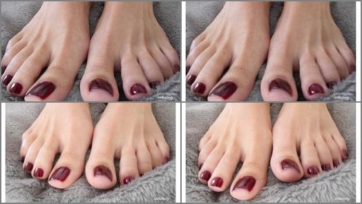 Pedicures feet – Stella Liberty – Candy Appe Toe Tease