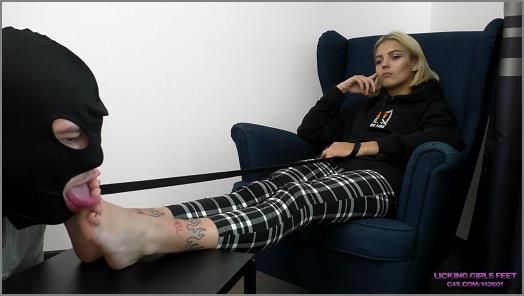 Licking Girls Feet  Uses her slave after university   Karina  preview