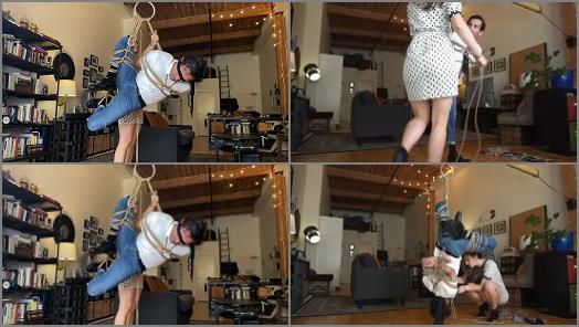 Rope Bondage 2021 – Hang in There – Kino Payne and Elise Graves – Kino Offers Himself to Elise for Her to Practice Shibari – Rope Suspension – Suffering – Inverted Suspension