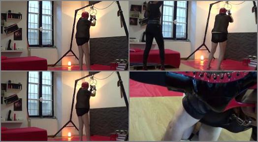 Extreme Domination – Mistress Roberta starring in video ‘Bullwhipping your sorry ass part. II’