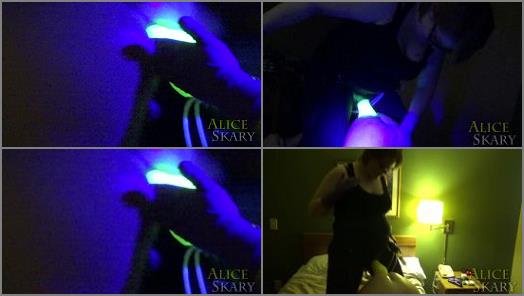 Bdsm – Alice Skary – Neon Glow Ejaculating Strapon Cock