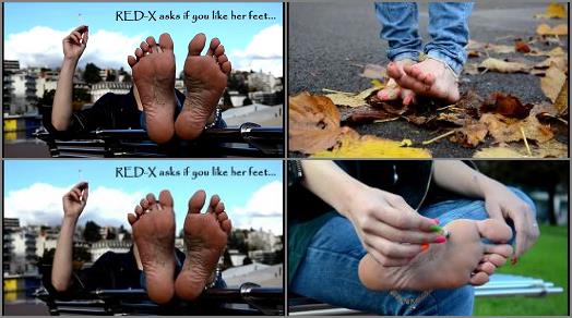 Muddy feet – Barefoot Urban Girls – RED-X: barefoot autumn in Lugano