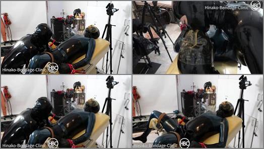 Hinako Bondage Clinic  Latex Bondage on Gynecology Chair and Blowjob with Dick Sucking Mask preview