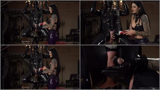 Torture – Damazonia – I Tried My New Slubb Milking Toy On Top Of The Cage