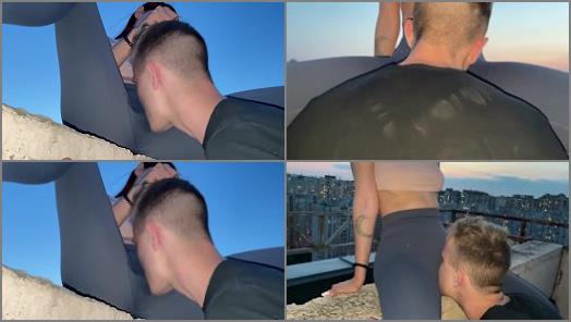 Female Domination – Release 2021 – Petite Princess FemDom – Outdoor Leggings Pussy Worship Femdom on Rooftop