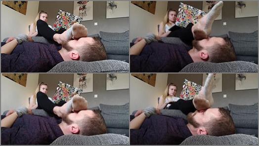 Foot+worship – emmyfeetandsocks – Sometimes I Take My Bf as a Footrest Bc Well I Can