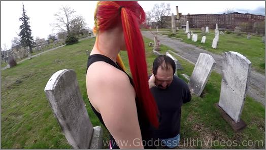 Goddess Lilith  PUBLIC OUTDOOR slapping  spitting  nipple play preview