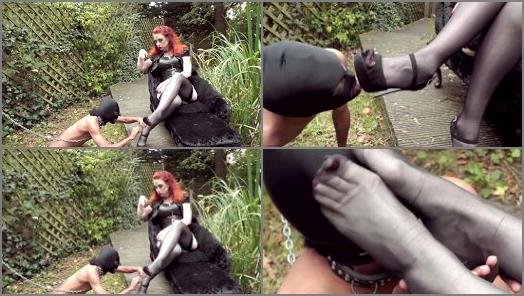 Mistress Lady Renee  Chained to footworship preview