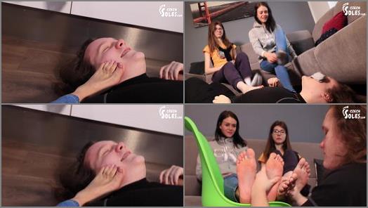 Foot Fetish – Czech Soles (2023) femdom foot goddess – Lazy guys double foot smother humiliation –  Vicky, Fantagiro